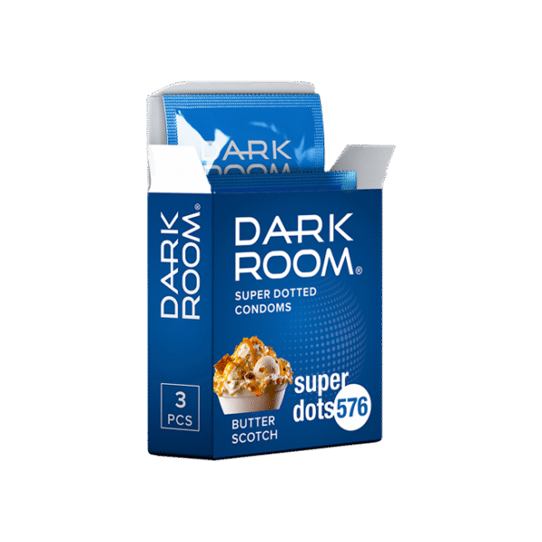 DARKROOM SUPER DOTTED CONDOM BUTTERSCOTCH 3 PC