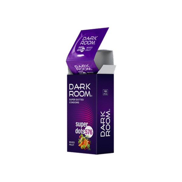 DARKROOM SUPER DOTTED CONDOM MIXED FRUIT 10 PC