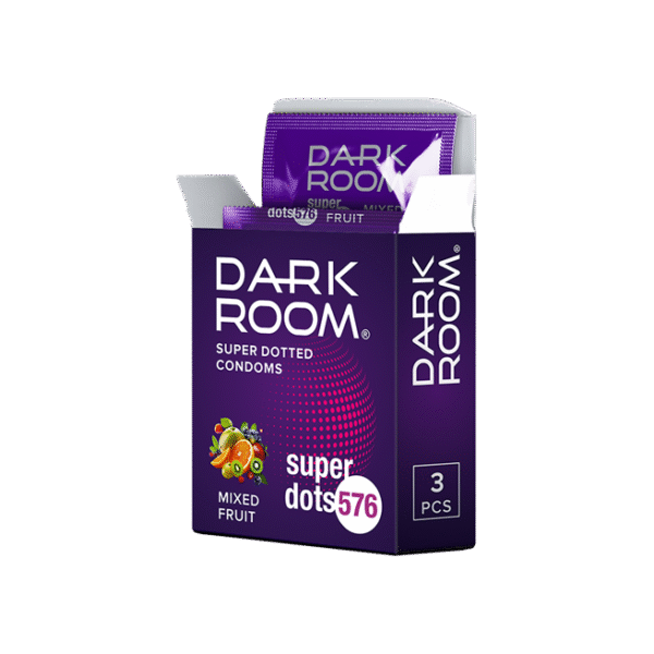 DARKROOM SUPER DOTTED CONDOM MIXED FRUIT 3 PC