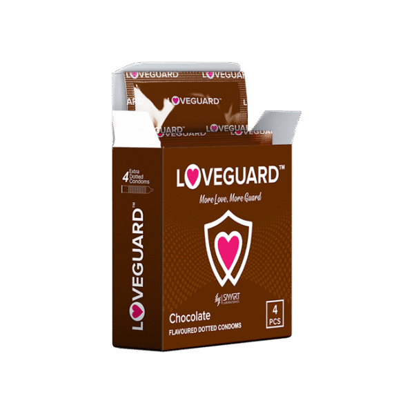 LOVEGUARD CHOCO DOTTED CONDOM 4PC