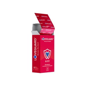 LOVEGUARD STRAW DOTTED CONDOM 12PC