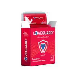 LOVEGUARD STRAW DOTTED CONDOM 4PC