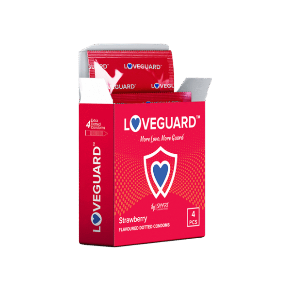LOVEGUARD STRAW DOTTED CONDOM 4PC