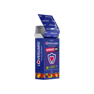 LOVEGUARD SUPER DOTTED CONDOM MIXED FRUIT FLAVOUR 12PC