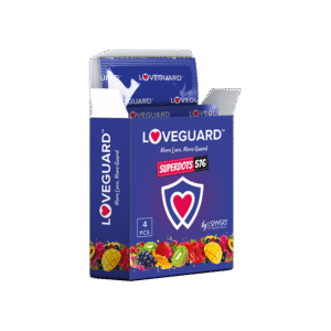 LOVEGUARD SUPER DOTTED CONDOM MIXED FRUIT FLAVOUR 4PC